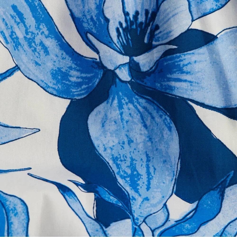 H & M | Blue Floral Midi Dress - Picture 5 of 5